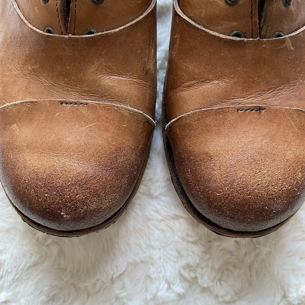 Timberland Boot Company Leather Boots Men's Size 7 Lace Up Cap Toe Shoes‎ 10328
